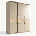Armoire moderne en bois et MDF couleur beige 160 x 45 x 210cm
