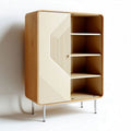 Meuble de rangement en bois avec portes coulissantes et étagères 90 x 40 x 120cm
