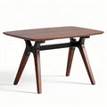 Table rectangulaire en bois et métal 120 x 80 x 75cm pour salle à manger